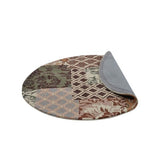 Hand Tufted Wool Round Floral Multicolor