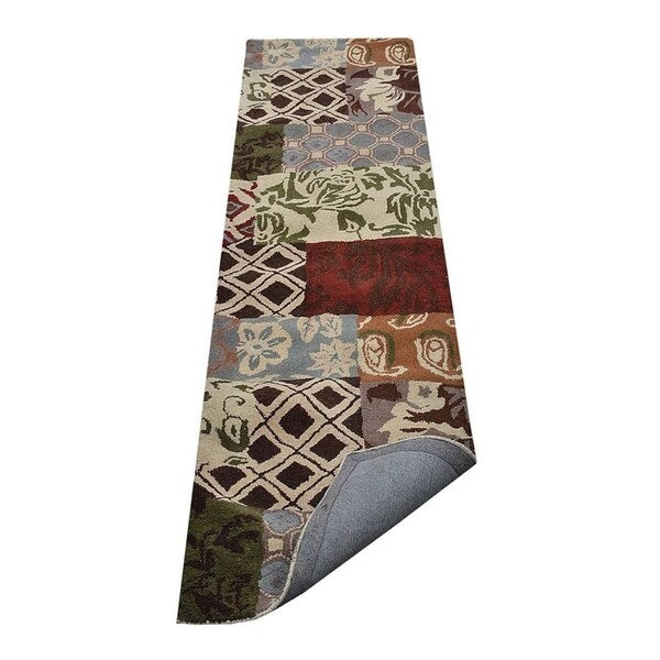 Hand Tufted Wool Round Floral Multicolor