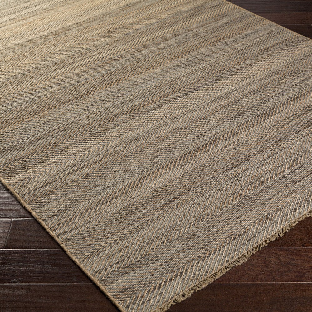 Hand-Woven Aileen Stripe Jute Area Rug