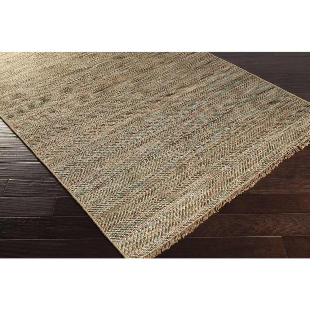 Hand-Woven Aileen Stripe Jute Area Rug