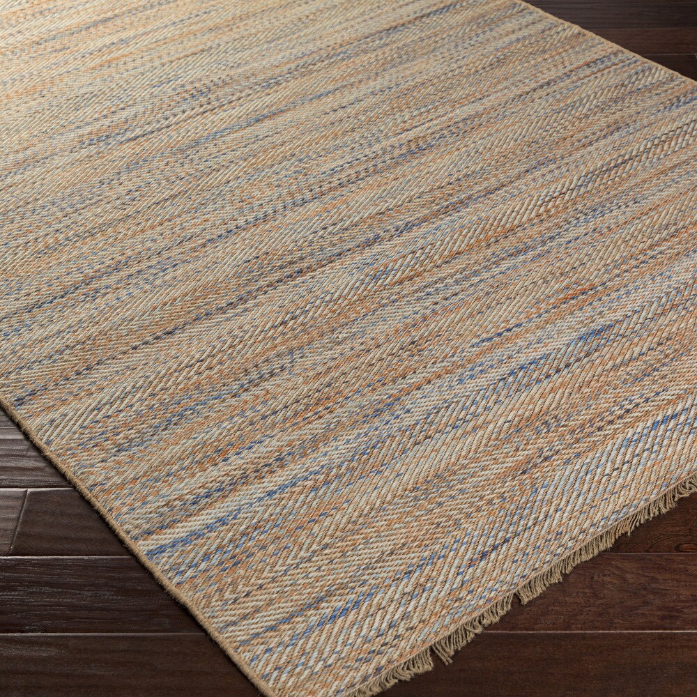 Hand-Woven Aileen Stripe Jute Area Rug