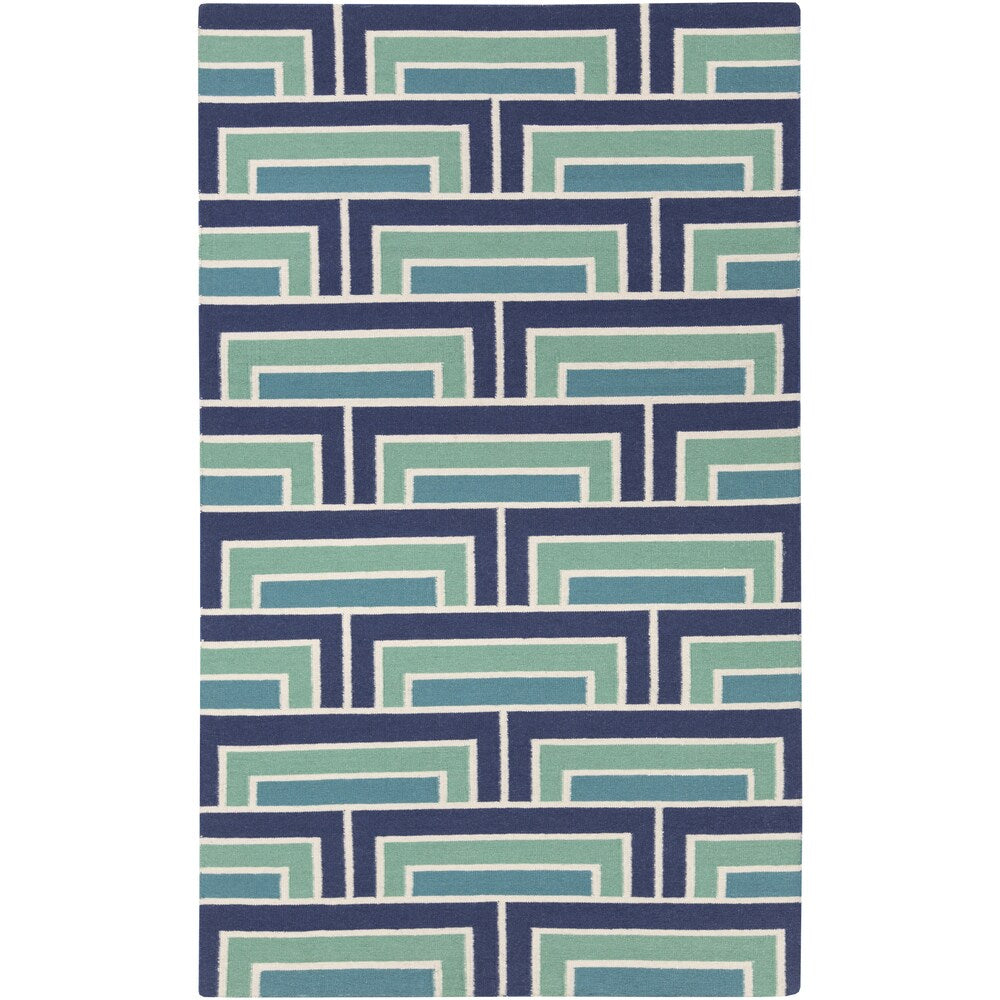 Hand-Woven Alexia Geometric Wool Area Rug