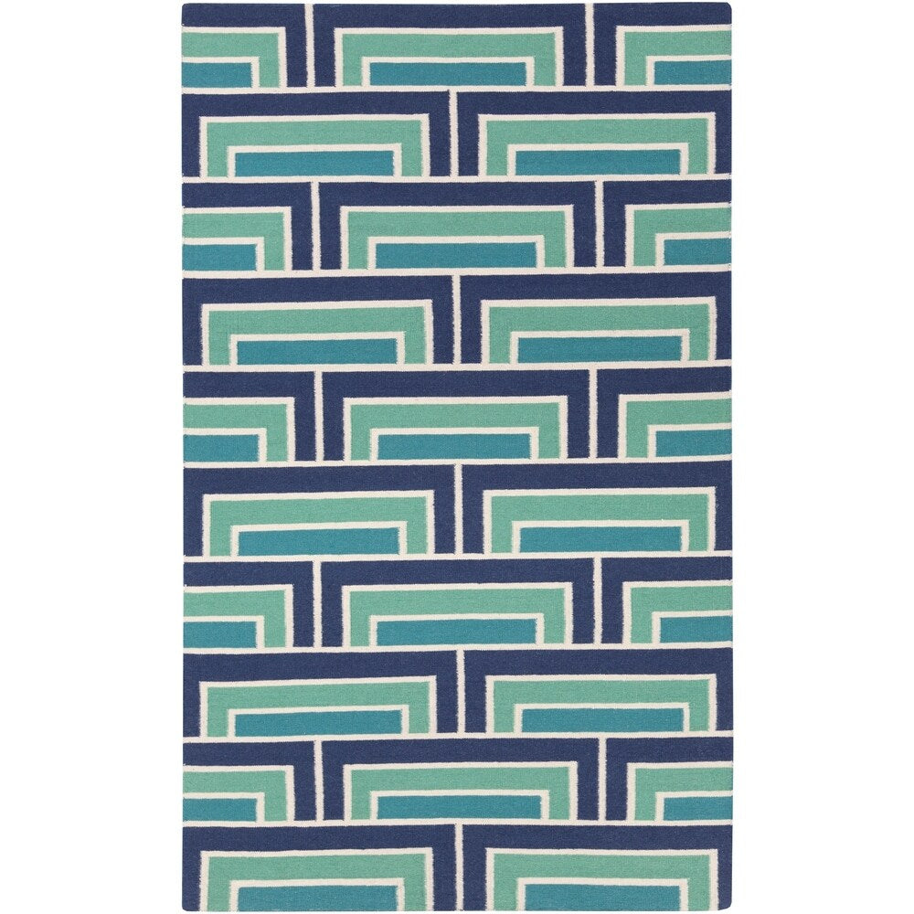 Hand-Woven Alexia Geometric Wool Area Rug