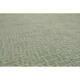 Hand Woven Tone on Tone Turquoise Wool Modern Oriental Rug - 7' 8'' x 10' 2''