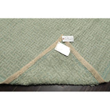 Hand Woven Tone on Tone Turquoise Wool Modern Oriental Rug - 7' 8'' x 10' 2''