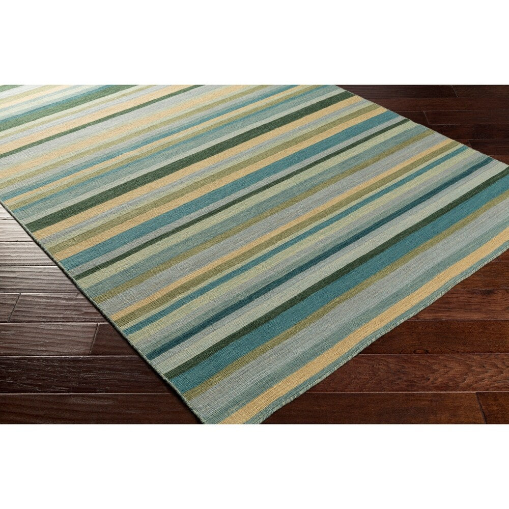 Hand-Woven Darryl Stripe Wool Area Rug