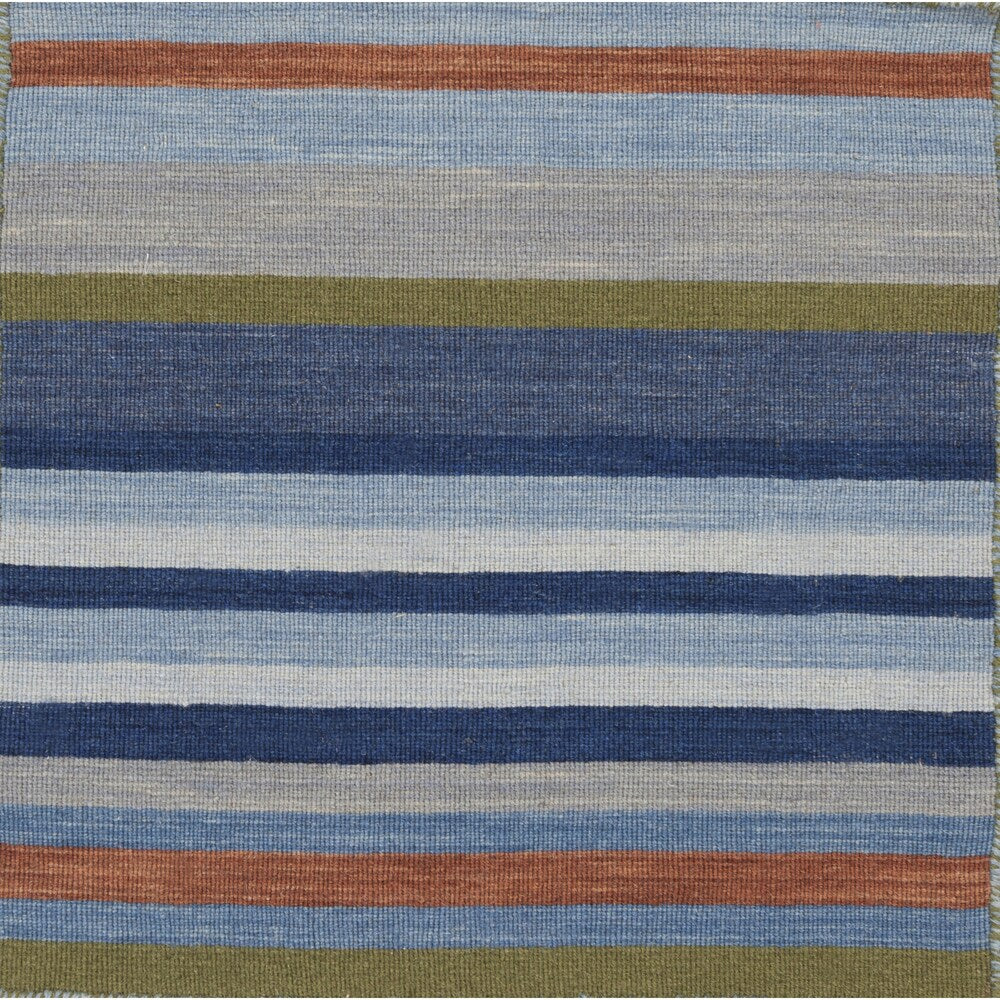 Hand-Woven Darryl Stripe Wool Area Rug