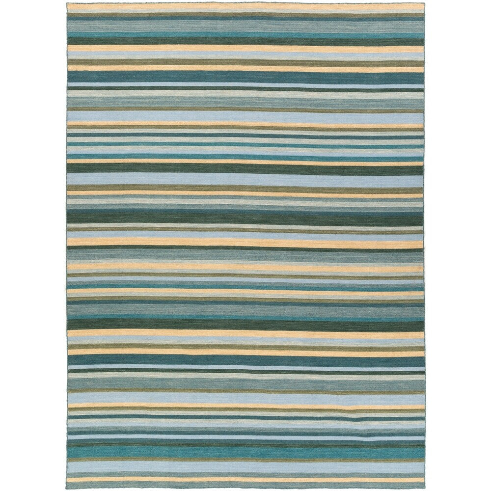 Hand-Woven Darryl Stripe Wool Area Rug