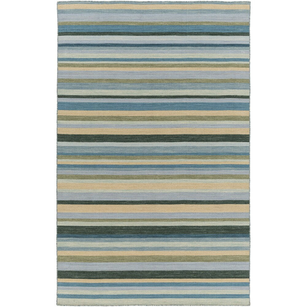Hand-Woven Darryl Stripe Wool Area Rug