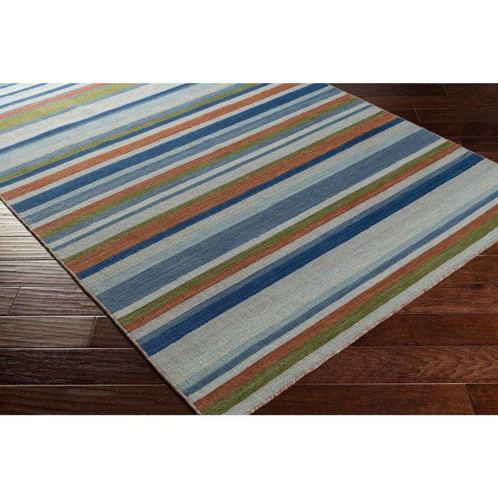 Hand-Woven Darryl Stripe Wool Area Rug