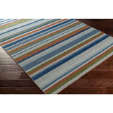 Hand-Woven Darryl Stripe Wool Area Rug