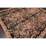 Hand Woven French Aubusson Wool Needlepoint Area Rug (8'x10') - 8' x 10'