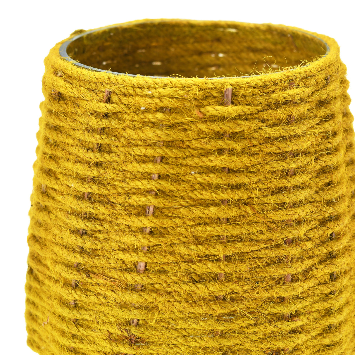Hand-Woven Jute and Glass Votive Candle Holder