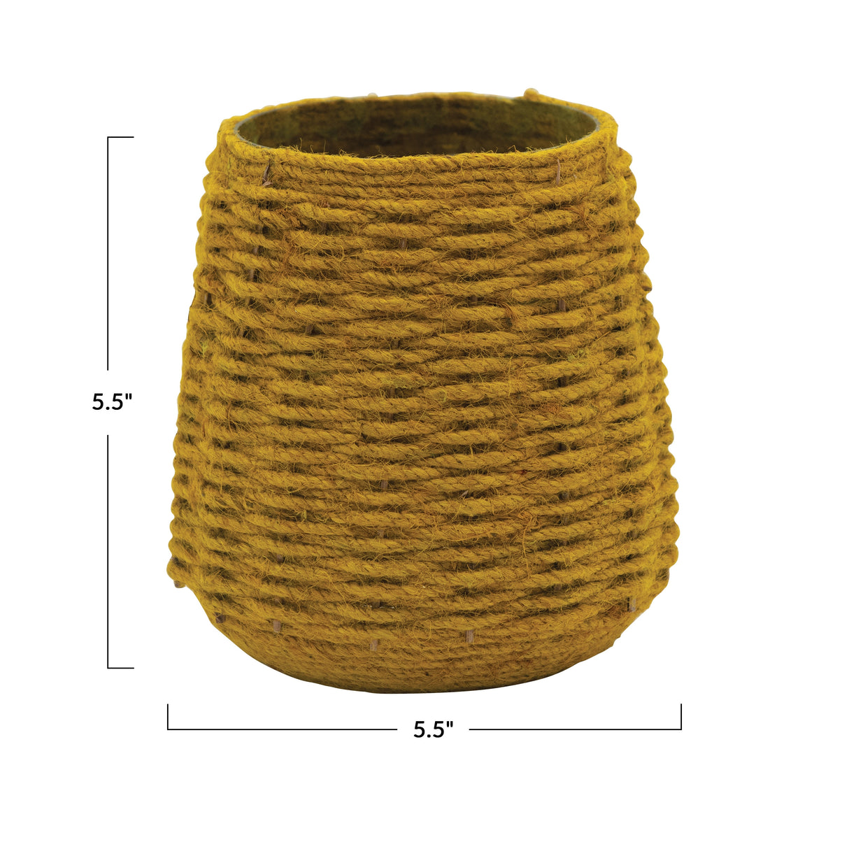 Hand-Woven Jute and Glass Votive Candle Holder