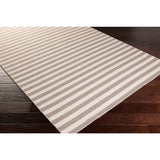 Hand-Woven Leyburn Stripe Indoor Wool Area Rug