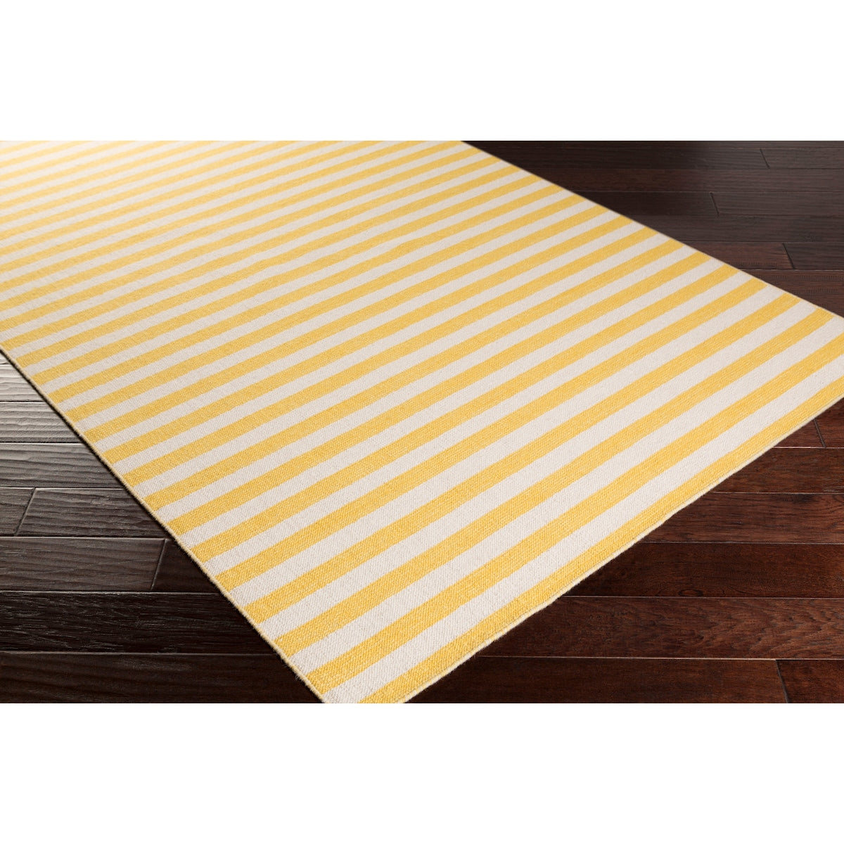 Hand-Woven Leyburn Stripe Indoor Wool Area Rug