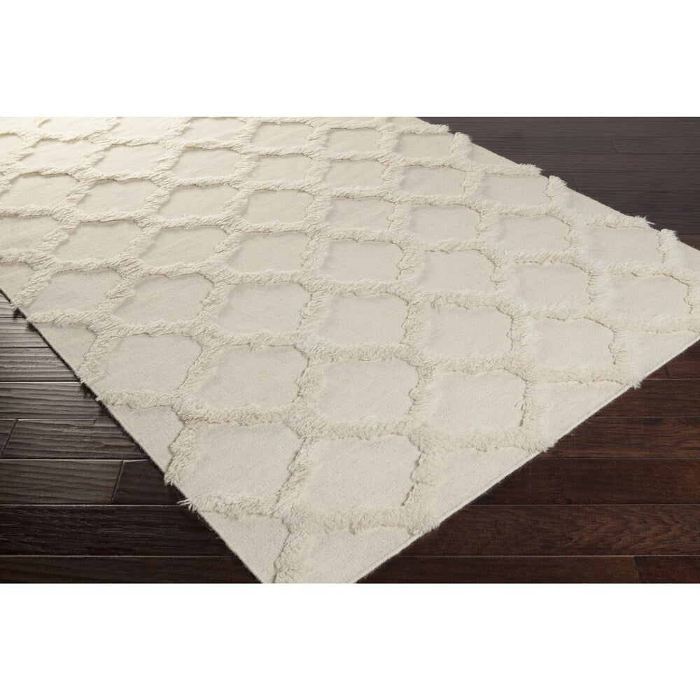 Hand-Woven Marilyn Lattice Pattern Wool Area Rug