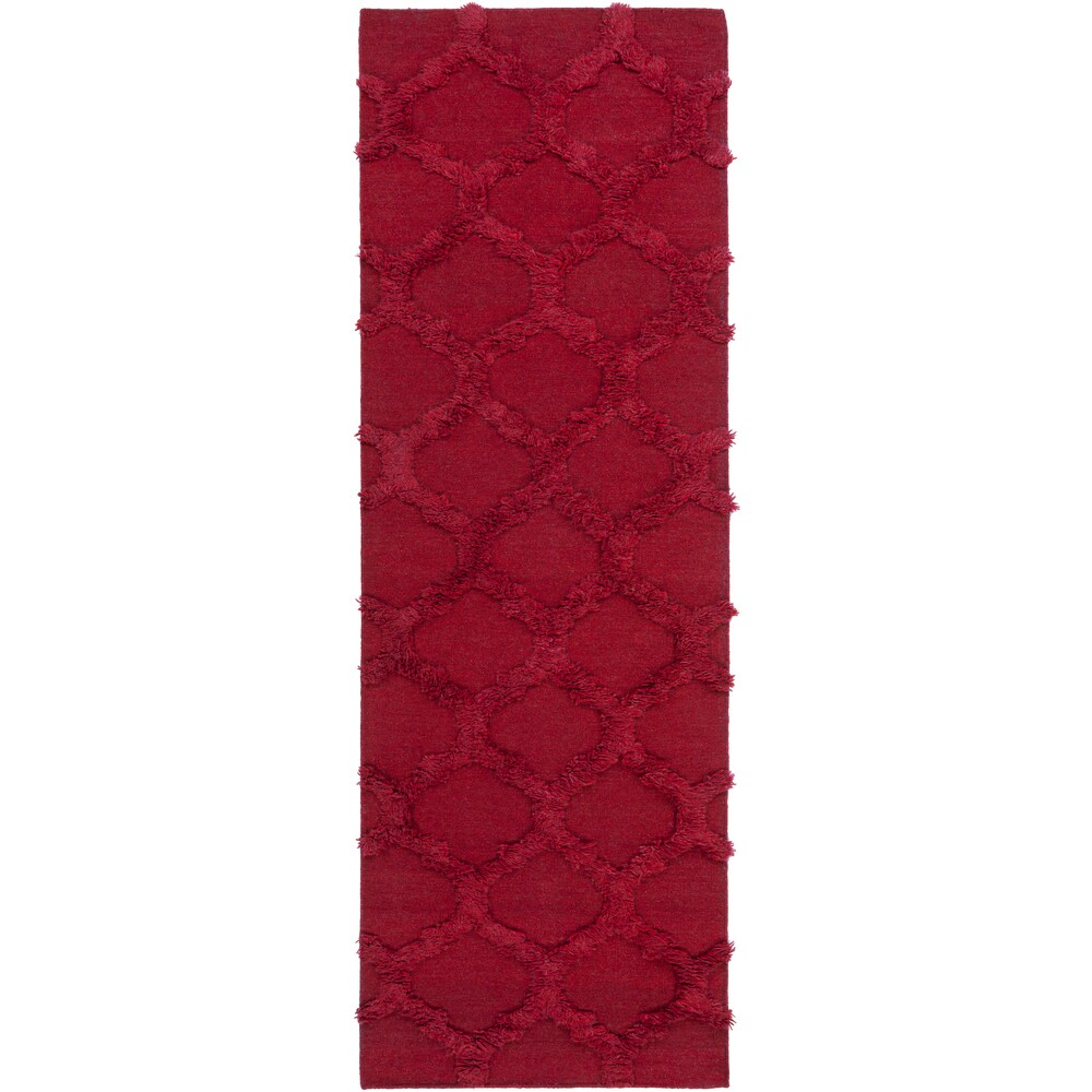 Hand-Woven Marilyn Lattice Pattern Wool Area Rug