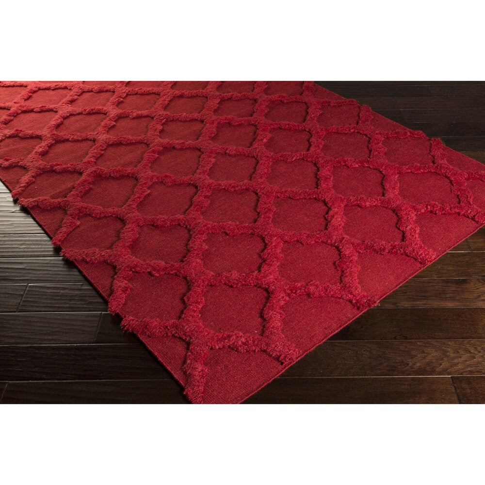 Hand-Woven Marilyn Lattice Pattern Wool Area Rug