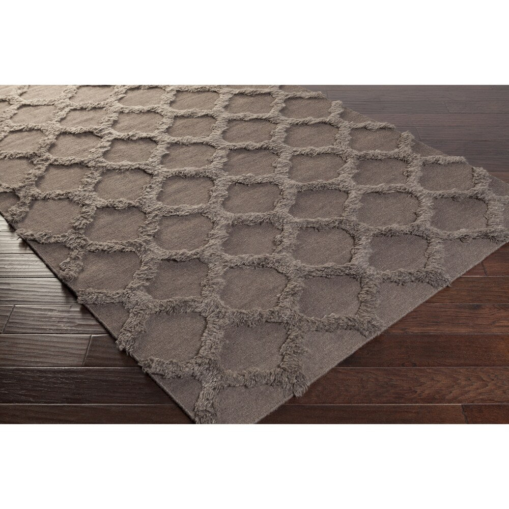 Hand-Woven Marilyn Lattice Pattern Wool Area Rug