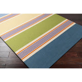 Hand-Woven McVie Mutli Striped Wool Area Rug - 3'6" x 5'6"