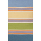 Hand-Woven McVie Mutli Striped Wool Area Rug - 3'6" x 5'6"