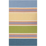 Hand-Woven McVie Mutli Striped Wool Area Rug - 3'6" x 5'6"