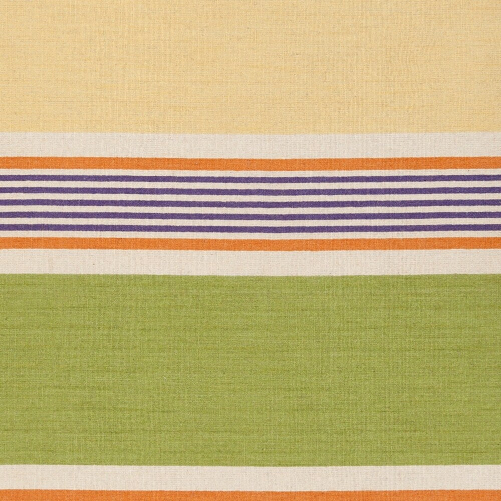 Hand-Woven McVie Mutli Striped Wool Area Rug - 3'6" x 5'6"