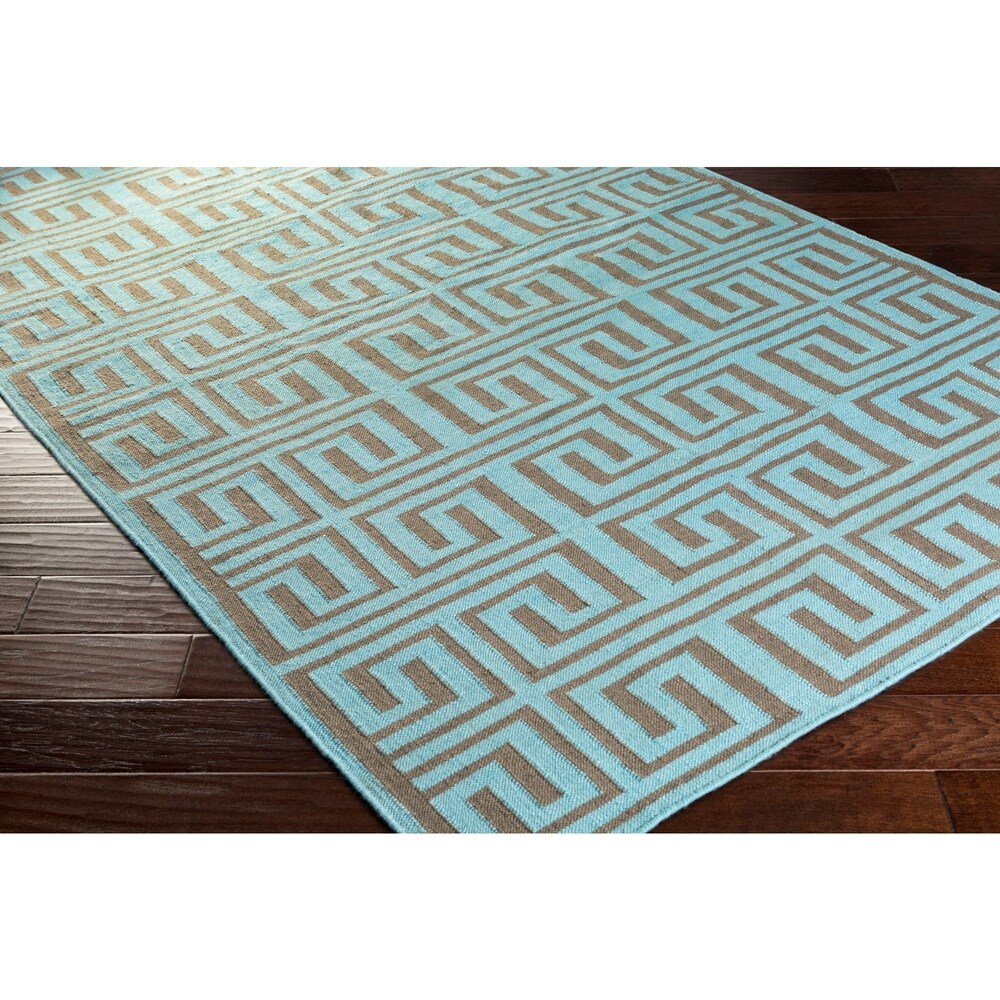 Hand-Woven Solomon Geometric PET Area Rug