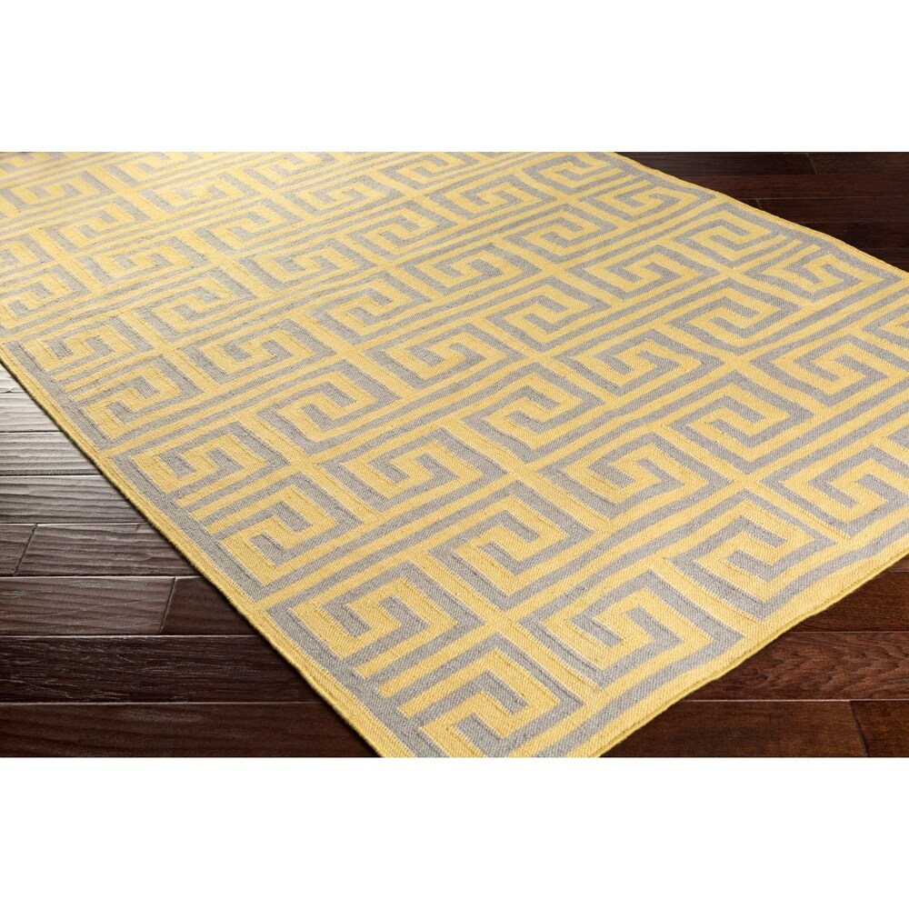 Hand-Woven Solomon Geometric PET Area Rug