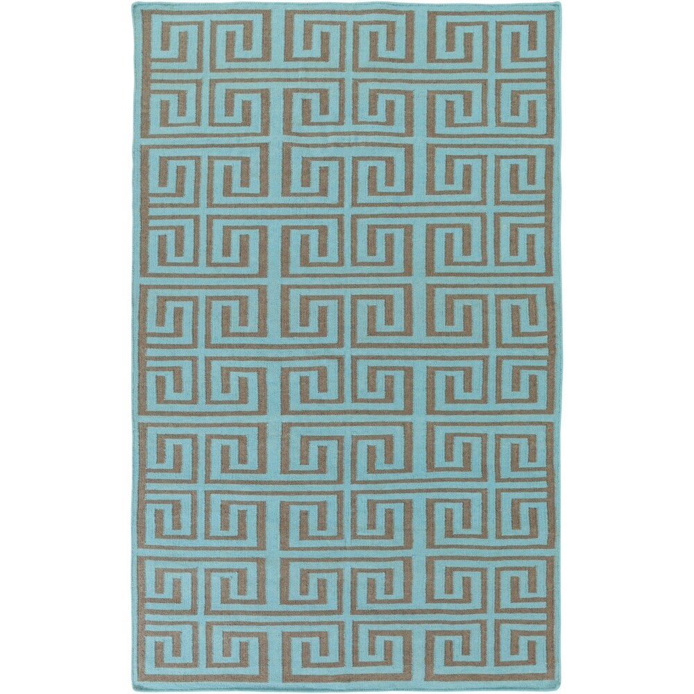 Hand-Woven Solomon Geometric PET Area Rug