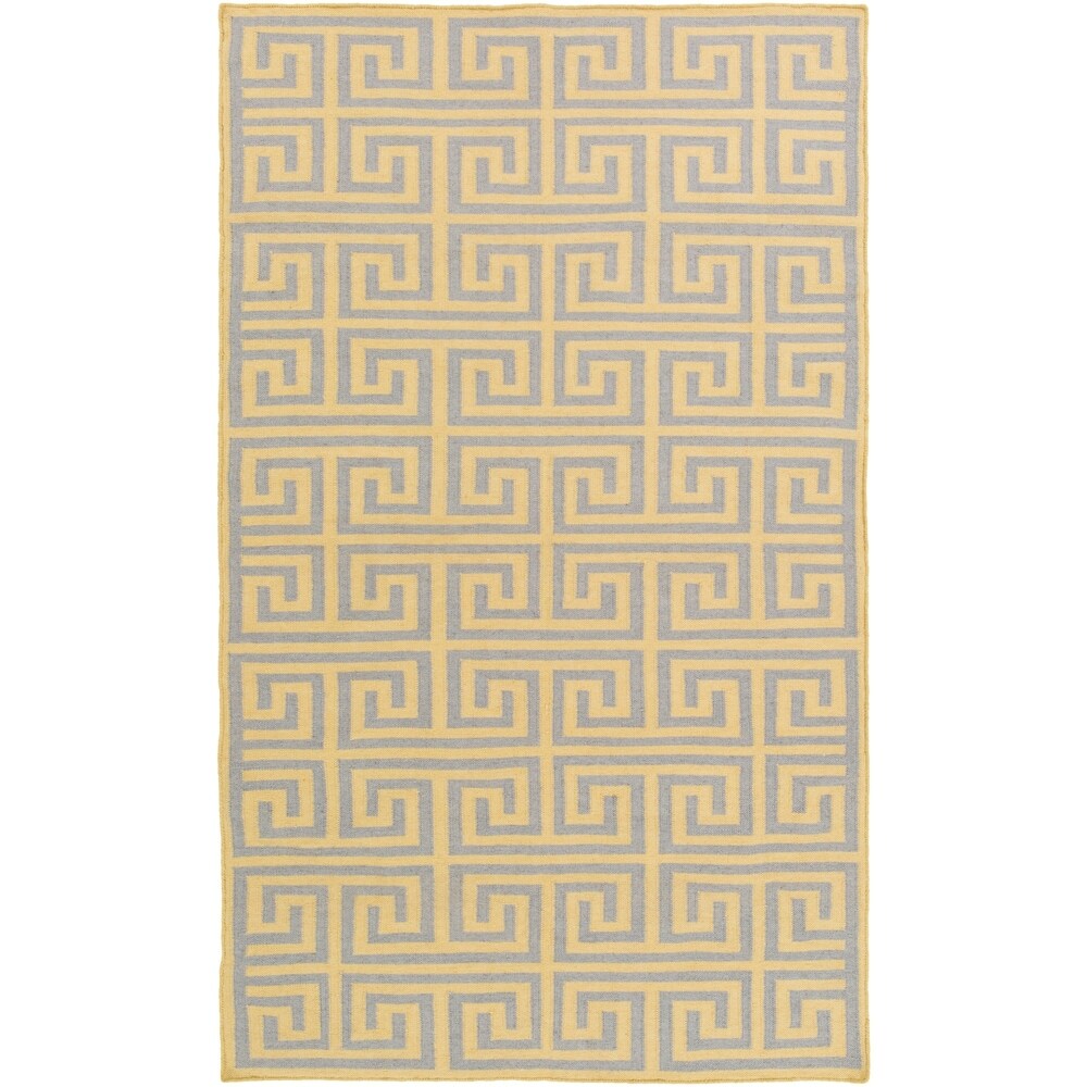 Hand-Woven Solomon Geometric PET Area Rug