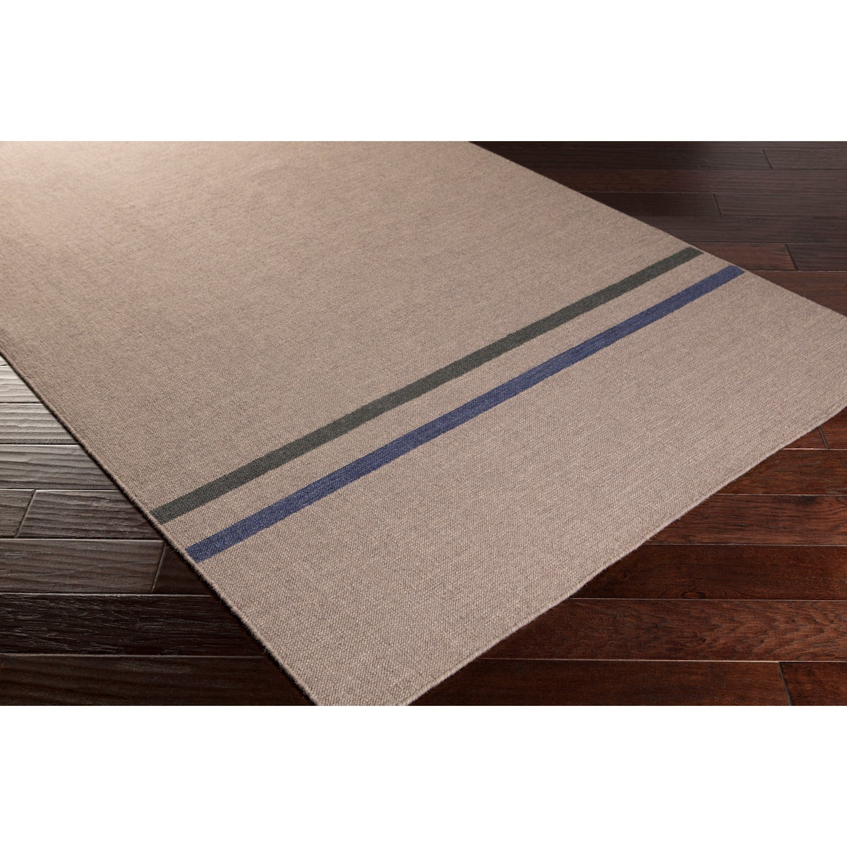 Hand-Woven Sudbury Stripe Indoor Wool Area Rug