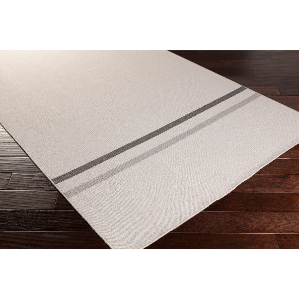 Hand-Woven Sudbury Stripe Indoor Wool Area Rug