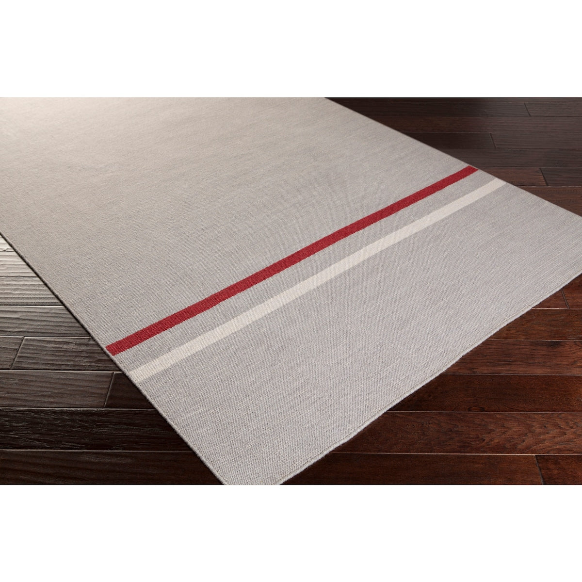 Hand-Woven Sudbury Stripe Indoor Wool Area Rug