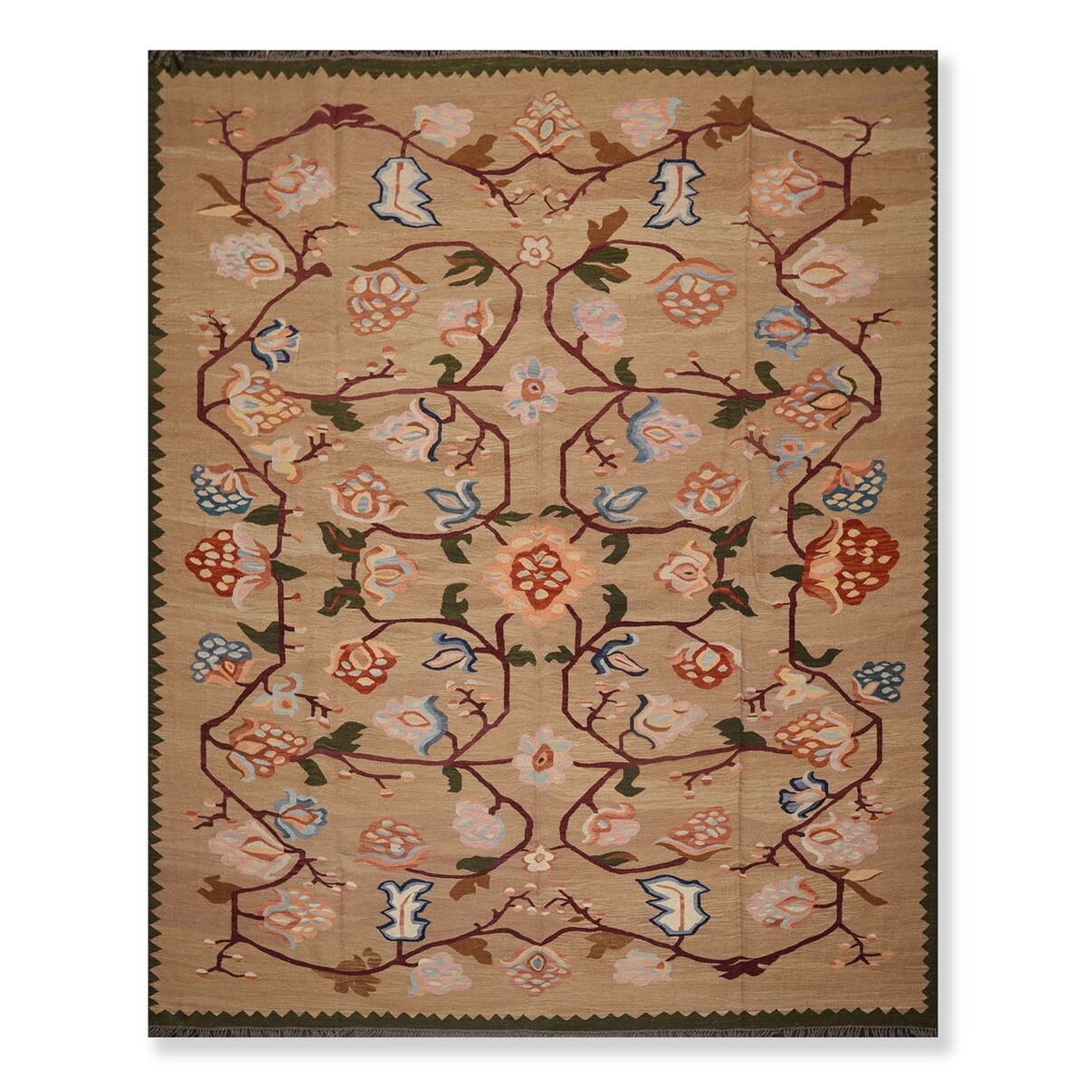 Hand Woven Turkish Kilim Wool Flatweave Oriental Area Runner Rug (2'10"x11'2") - 2'3" x 12'