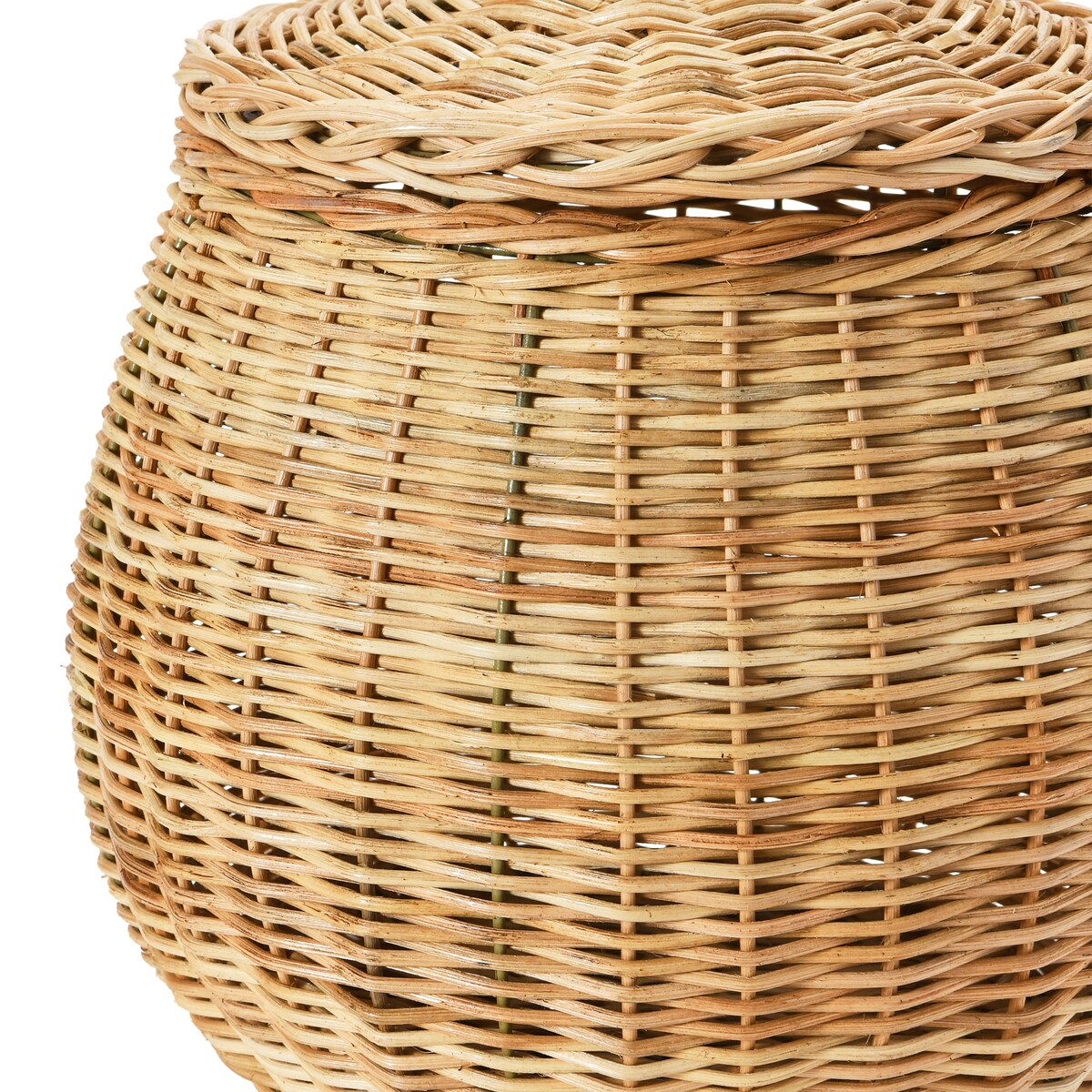 Hand-Woven Wicker Baskets with Lids