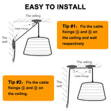 Hand-Woven Wicker Inserted Cord Ceiling Suspension Light