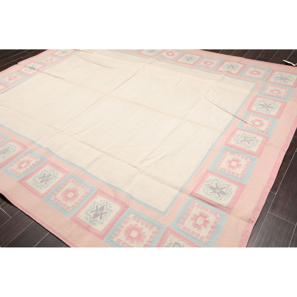 Hand Woven Wool Flatweave Oriental Area Rug Traditional Chainstitch (5'6"x8'6") - 5'6" x 8'6"