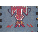 Hand Woven Woolen Blue Kilim Shiraz Persian Carpet Area Rug - 2'9" x 2'1"