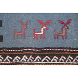 Hand Woven Woolen Blue Kilim Shiraz Persian Carpet Area Rug - 2'9" x 2'1"