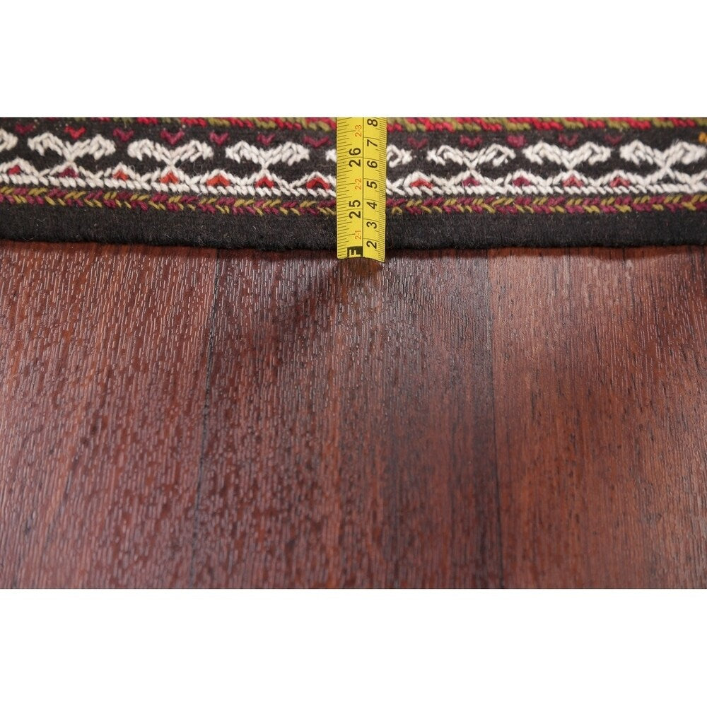 Hand Woven Woolen Blue Kilim Shiraz Persian Carpet Area Rug - 2'9" x 2'1"