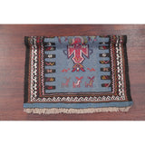 Hand Woven Woolen Blue Kilim Shiraz Persian Carpet Area Rug - 2'9" x 2'1"