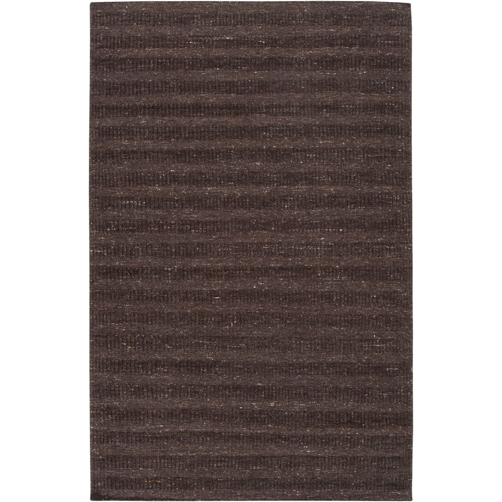 Hand-crafted Solid Brown Baham Wool Area Rug - 8' x 10' - 8' x 10'