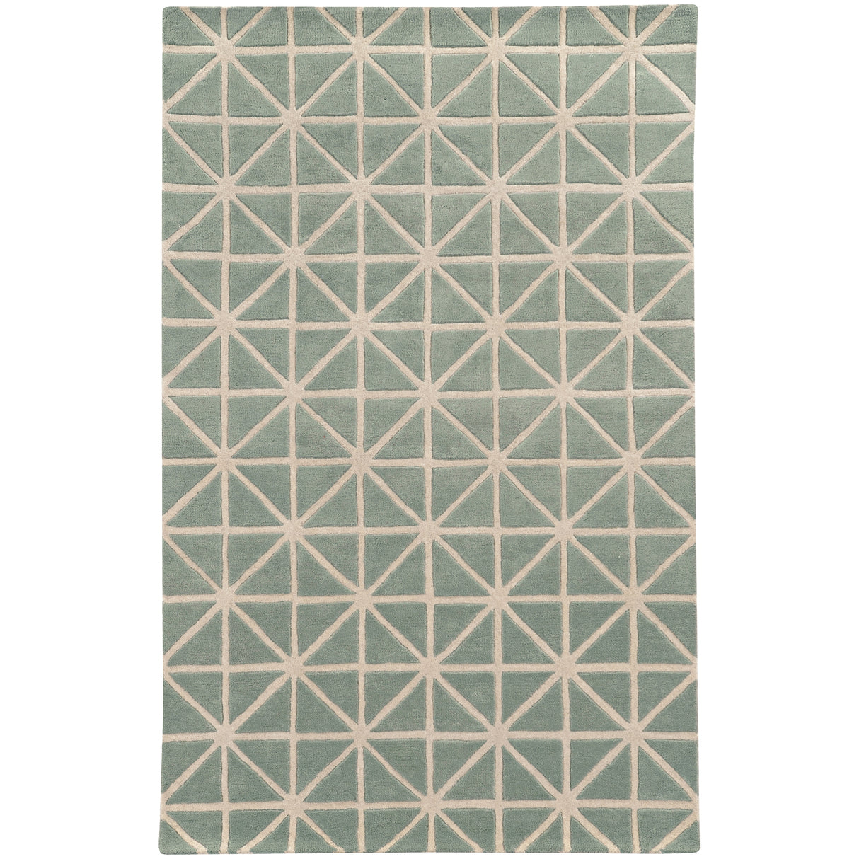 Style Haven Hand-crafted Wool Triangle Grid-work Rug