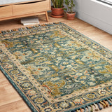 Alexander Home Sahara Ocean Boho Hand-Hooked Area Rug