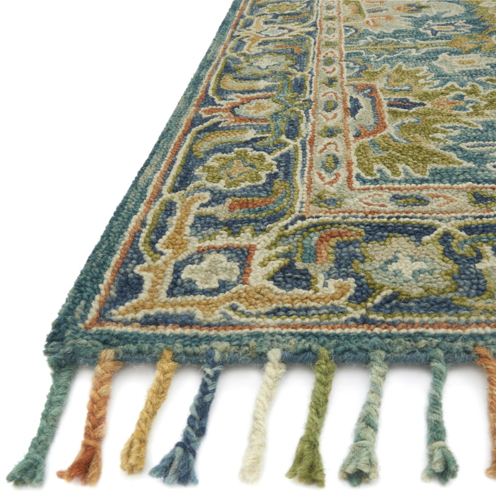 Alexander Home Sahara Ocean Boho Hand-Hooked Area Rug