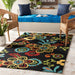 Hand-hooked Bold Daisies Caviar Indoor/Outdoor Floral Area Rug - 2'6" x 8' Runner/Surplus