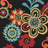 Hand-hooked Bold Daisies Caviar Indoor/Outdoor Floral Area Rug - 2'6" x 8' Runner/Surplus