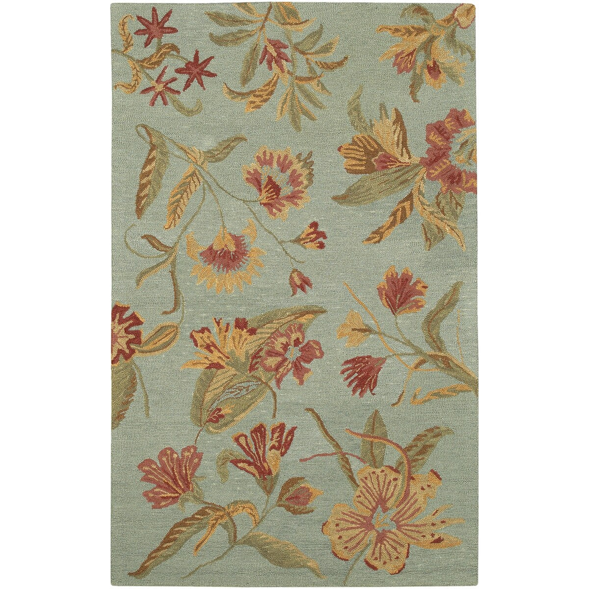 Hand-hooked Lydd New Zealand Wool Area Rug - 5' x 8'